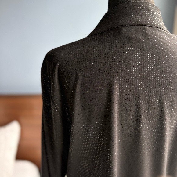 Calvin Klein Black Open Front Cardigan Shrug with Rhinestone Accents - Picture 10 of 17